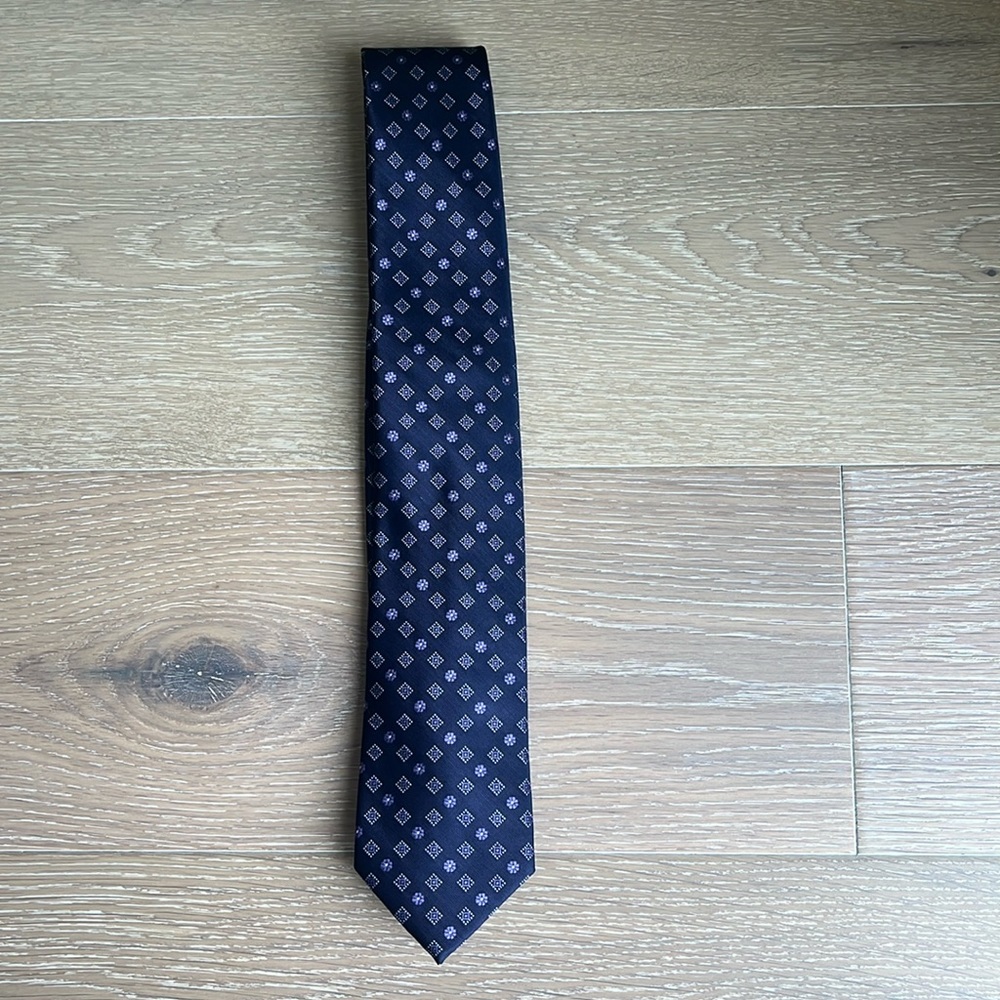Purple Diamond Print Tie